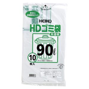 （業務用セット） シモジマ HDゴミ袋 半透明ゴミ袋（10枚入） 6604001 【×10セット】