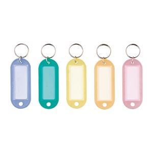 （業務用セット） ソニック キーホルダー名札 GP-661 青 緑 黄 橙 桃各6個 30個入 【×2セット】