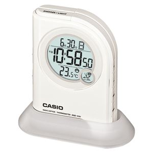 （業務用セット） カシオ 懐中電灯付き電波クロック DQD-410J-7JF ホワイト 1個入 【×2セット】