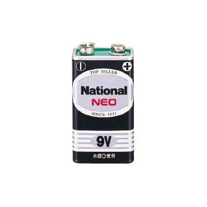 （業務用セット） パナソニック マンガン乾電池 パナソニックネオ（黒） 6F22NB/1S(1本入) 【×10セット】