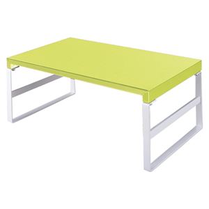 （業務用セット） リヒトラブ 机上台 幅390mm（ハイタイプ） A-7331-6 黄緑 1台入 【×2セット】