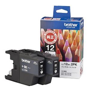 （業務用セット） ブラザー インクジェットカートリッジ LC12BK-2PK ブラック 2個パック 2個入 【×3セット】