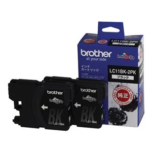 （業務用セット） ブラザー インクジェットカートリッジ LC11BK-2PK ブラック 2個パック 2個入 【×2セット】