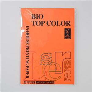 （業務用セット） 伊東屋 バイオトップカラー A4判 100枚入 80g／m2 BT133 オレンジ 【×3セット】