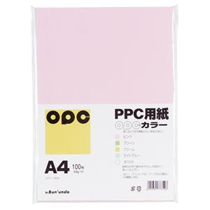 （業務用セット） 文運堂 ファインカラーPPC ミックス A4判 カラー354 ピンク グリーン クリーム ライトブルー ホワイト（各20枚） 100枚入 【×5セット】