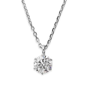 K18ホワイトゴールド 天然ダイヤモンドペンダント/ネックレス ダイヤ0.1CT