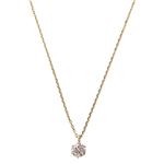 ダイヤモンド ネックレス 一粒 K18 ピンクゴールド 0.2ct ダイヤネックレス シンプル ペンダント