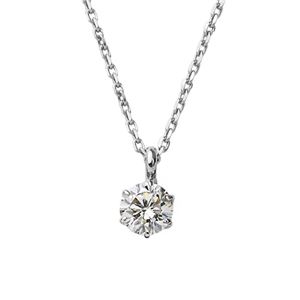 K18ホワイトゴールド 天然ダイヤモンドペンダント/ネックレス ダイヤ0.2CT