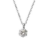 K18ホワイトゴールド 天然ダイヤモンドペンダント/ネックレス ダイヤ0.2CT