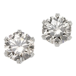 ダイヤモンドピアス 一粒 プラチナ Pt900 0.5ct スタッドピアス ダイヤ 0.5カラット ダイヤピアス 鑑別カード付き