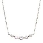 ダイヤモンド ネックレス K18 ホワイトゴールド 0.3ct 5粒 5ストーン ダイヤネックレス 0.3カラット ペンダント