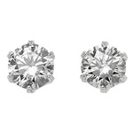 ダイヤモンド ピアス プラチナ Pt900 0.6ct ダイヤピアス Hカラー SI2クラス Good 鑑定書付き