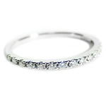 【鑑別書付】プラチナPT900　天然ダイヤリング 指輪　ダイヤ0.20ct　11.5号　ハーフエタニティリング