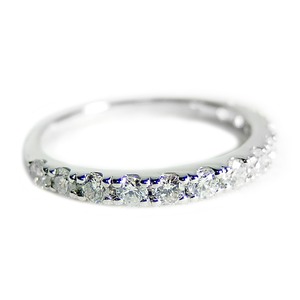 【鑑別書付】プラチナPT900　天然ダイヤリング 指輪　ダイヤ0.50ct　10号　ハーフエタニティリング
