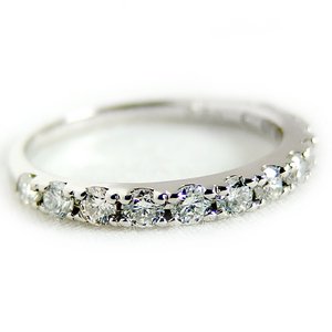 プラチナPT900　天然ダイヤリング 指輪　ダイヤ0.50ct　13号　Good　H　SI　ハーフエタニティリング