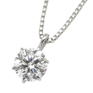 ダイヤモンドペンダント/ネックレス 一粒 プラチナ Pt900 0.3ct ダイヤネックレス 6本爪 Dカラー SI2 Excellent EXハート＆キューピット 鑑定書付き