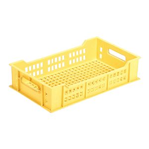 三甲(サンコー) 網目コンテナー「サンテナー」 スタッキング B12T イエロー