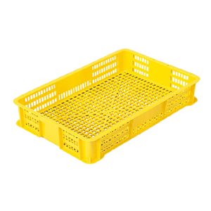 三甲(サンコー) 網目コンテナー「サンテナー」 スタッキング B37-4 イエロー