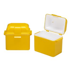 三甲(サンコー) 保冷牛乳箱(宅配ミルク受ケ箱) 7型(セット) イエロー