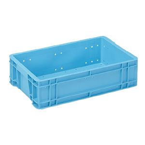 三甲(サンコー) ベタ目コンテナー サンボックス「トロ函(トロ箱)」 B型-3(PE) 水抜キ孔有 ライトブルー