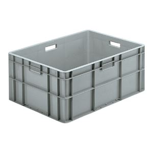 三甲(サンコー) ベタ目コンテナー サンボックス 463LB(4辺取手) ライトグレー【フタ別売り】