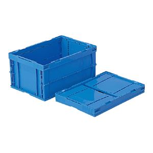三甲（サンコー） オリコン P41B ブルー【折りたたみ コンテナボックス】【フタ別売り】