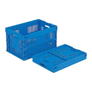 三甲（サンコー） オリコン 50A-K ブルー【折りたたみ コンテナボックス】【フタ別売り】