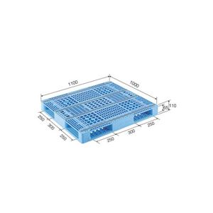 三甲（サンコー） プラスチックパレット（プラパレ） R4-1011-2 ライトブルー