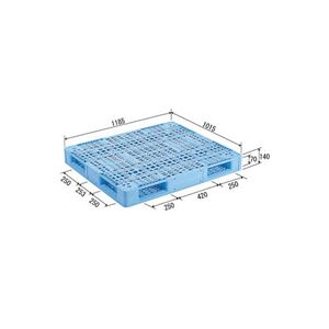 三甲（サンコー） プラスチックパレット（プラパレ） R4-1012 ライトブルー