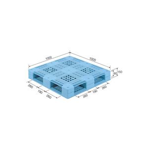 三甲（サンコー） プラスチックパレット（プラパレ） R4-1010 ライトブルー