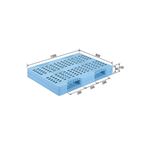 三甲（サンコー） プラスチックパレット（プラパレ） R2-1309 ライトブルー