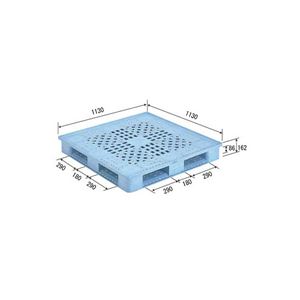 三甲（サンコー） プラスチックパレット（プラパレ） D4-1111FN ライトブルー
