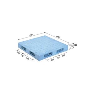 三甲（サンコー） プラスチックパレット（プラパレ） R4-1111F-2 ライトブルー
