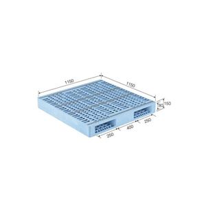 三甲（サンコー） プラスチックパレット（プラパレ） R2-115115F ライトブルー