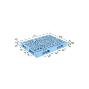 三甲（サンコー） プラスチックパレット（プラパレ） D4-100134 ライトブルー