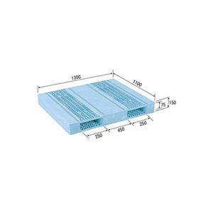 三甲（サンコー） プラスチックパレット（プラパレ） R2-1113F-3 PP ライトブルー