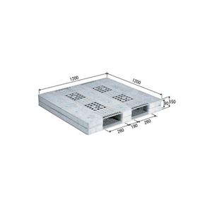 三甲（サンコー） プラスチックパレット（プラパレ） D-1212 （HG） グレー
