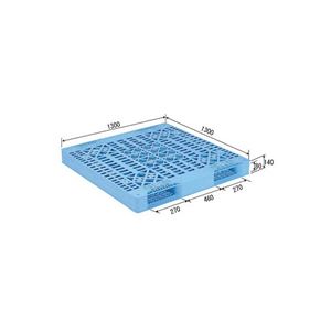 三甲（サンコー） プラスチックパレット（プラパレ） R2-1313 ライトブルー