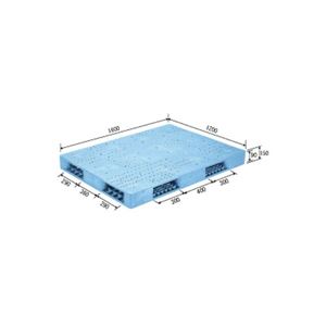 三甲（サンコー） プラスチックパレット（プラパレ） R4-1216F ライトブルー