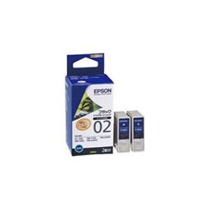 （まとめ）【純正品】EPSON IC1BK02W BK（2本入）【×3セット】