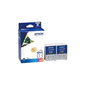 （まとめ）【純正品】EPSON IC5CL03W 5色カラー（2本入）【×2セット】