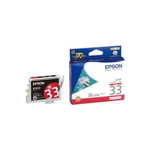 （まとめ）【純正品】EPSON ICR33 RED【×5セット】