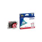 （まとめ）【純正品】EPSON ICR33 RED【×5セット】