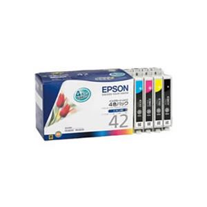 （まとめ）【純正品】EPSON IC4CL42 4色パック【×2セット】