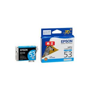 （まとめ）【純正品】EPSON ICC53 C【×5セット】