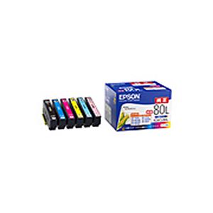 【純正品】 EPSON(エプソン) IC6CL80L 増量 6 色 パック