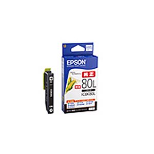 【純正品】 EPSON(エプソン) ICBK80L ブラック 増量 タイプ