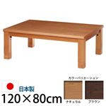 4段階高さ調節折れ脚こたつ 【カクタス】 120×80cm こたつ 4尺長方形 日本製 国産 ナチュラル 