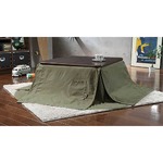 SIKAK×別注コラボ 省スペース こたつ布団用上掛け C-BASE〔シーベース〕 75×75cmこたつ用（185×185） こたつ布団 省スペース 正方形 アーミーグリーン 