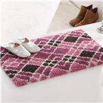 スペイン製ウィルトン織マット Argyle〔アーガイル〕55×85cm 玄関マット 室内/屋内用 ラグ ウィルトン織 ピンク 